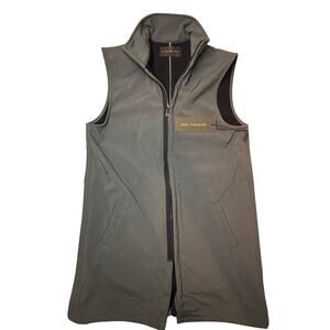 Mitchell Evan Vest Mens Gray Longline Zip Front Sleeveless Layering NWT